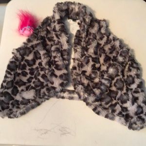 Cape vest leopard for girls